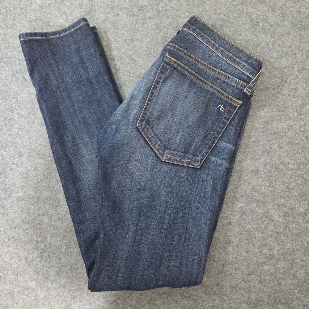 Rag & Bone The Dre Jeans Womens 24 Dark Wash Slim Boyfriend Straight Leg Stretch